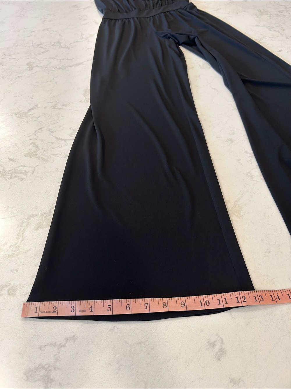 Veronica M Black Shirred Jumpsuit Wide Leg Tube Top Small - Picture 8 of 12